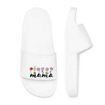 Mom - Flowers Mother's Day Mom - Women’s Pool Sliders - white - Front