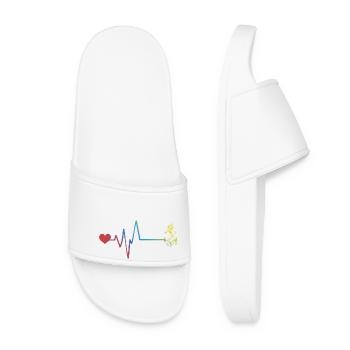 Anchor pulse heartbeat - Women’s Pool Sliders - white - Front