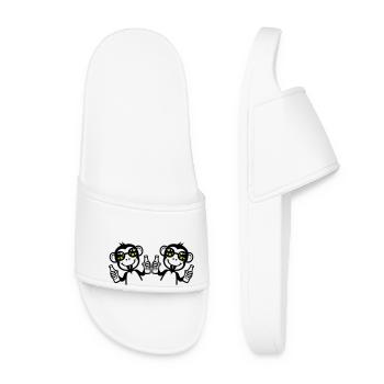 Monkey Party Birthday Team - Women’s Pool Sliders - white - Front