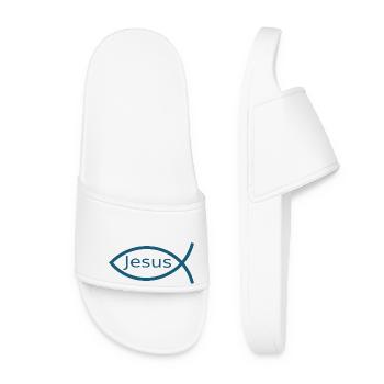 Jésus poisson Ichthys poisson poisson poisson - Claquettes Femme - blanc - Devant