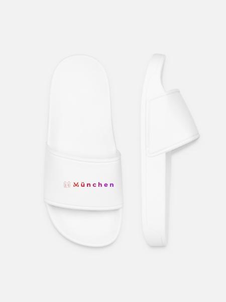 Munich Night Lights - Women’s Pool Sliders - white