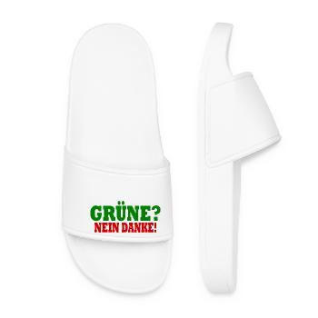 grüne nein danke - Frauen Badelatschen - Weiß - Vorne