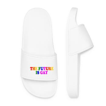 The future is gay - Women’s Pool Sliders - white - Front