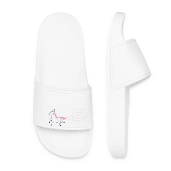 Glitter-farting unicorn - Women’s Pool Sliders - white - Front