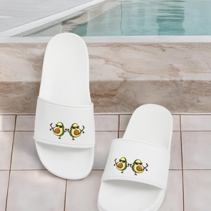 avocado karate 2 Frauen Badelatschen