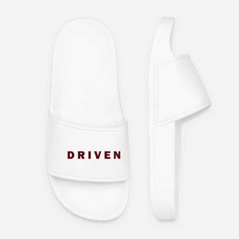 Motivated Driving Illustration - Women’s Pool Sliders - white