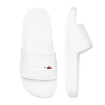 Red car on the road - Women’s Pool Sliders - white - Front