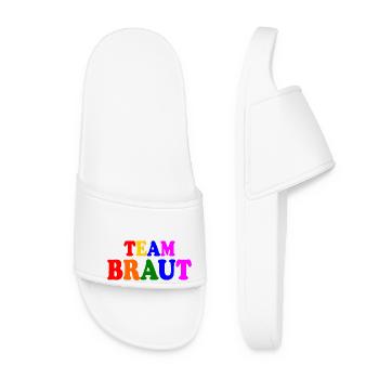 Team braut - Frauen Badelatschen - Weiß - Vorne