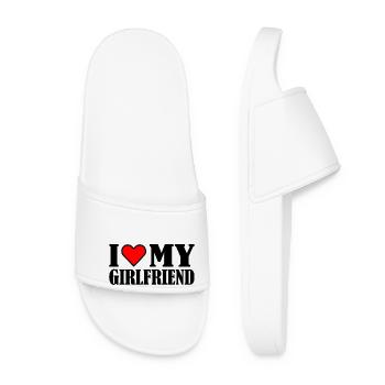I love my girlfriend - Claquettes Femme - blanc - Devant
