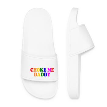 Choke me daddy - Frauen Badelatschen - Weiß - Vorne