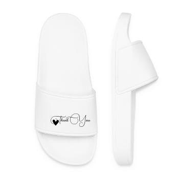 Thank you Font Line - Women’s Pool Sliders - white - Front