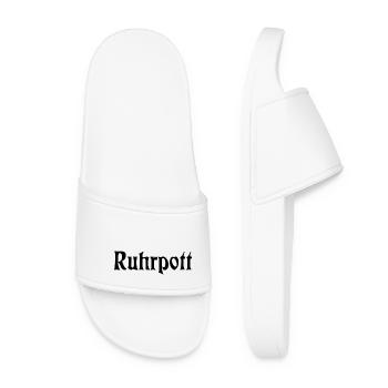 Ruhrpott - Pott - Bergbau - Kumpel - Ruhr - Shirt - Frauen Badelatschen - Weiß - Vorne