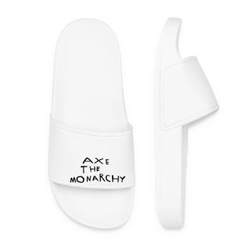 Axe the monarchy - Women’s Pool Sliders - white - Front