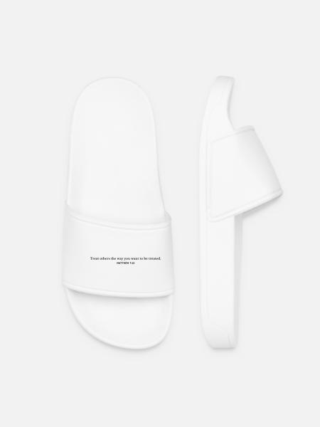 Treat others the way you want to be treated. - Women’s Pool Sliders - white