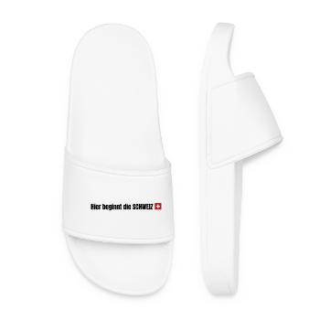 Funny Switzerland Underwear & Gifts - Frauen Badelatschen - Weiß - Vorne
