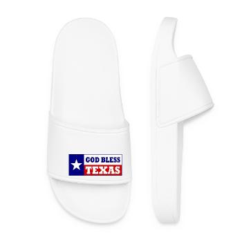 God bless texas - Frauen Badelatschen - Weiß - Vorne