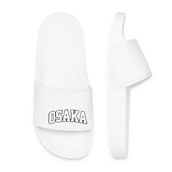 Logo Osaka : Design collégial au style japonais - Claquettes Femme - blanc - Devant