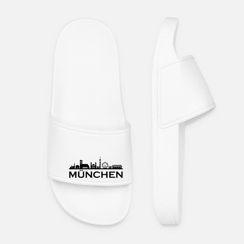 München Skyline - Frauen Badelatschen - Weiß