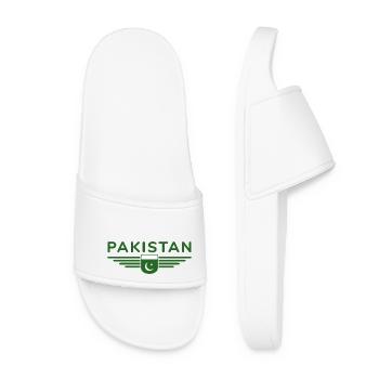 Pakistan Design – Proud of the homeland - Women’s Pool Sliders - white - Front