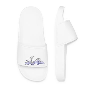 Dolphins - Women’s Pool Sliders - white - Front