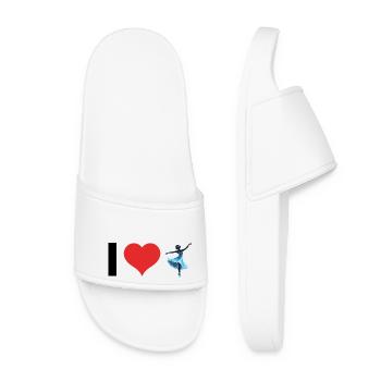 I Love Ballet - Sports Sticker - Women’s Pool Sliders - white - Front