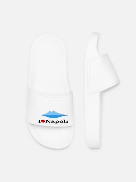I love Naples and Vesuvius - Women’s Pool Sliders - white