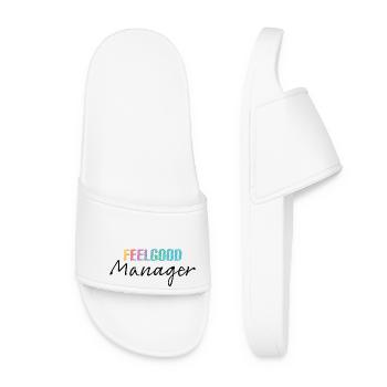 Design Feelgood Manager noir multicolore - Claquettes Femme - blanc - Devant