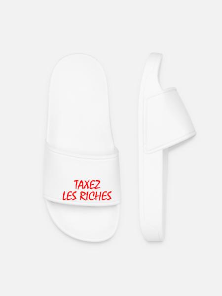 taxez les riches - Claquettes Femme - blanc
