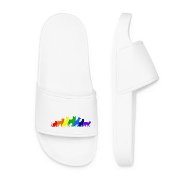 Arc-en-ciel de chats - Claquettes Femme - blanc - Devant