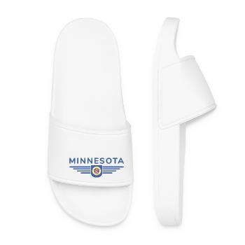 Minnesota Fan T-Shirt – Perfect for fans! - Women’s Pool Sliders - white - Front