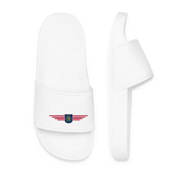 Georgia Fan T-Shirt – Southern flair - Women’s Pool Sliders - white - Front