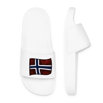 Norwegian Flag - Women’s Pool Sliders - white - Front
