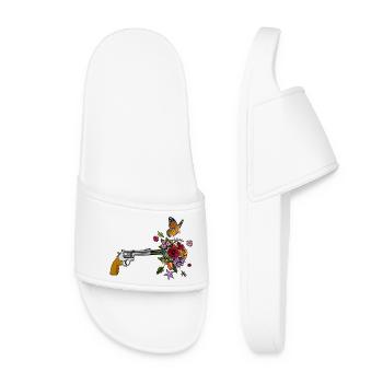 The Peace Gun - Women’s Pool Sliders - white - Front