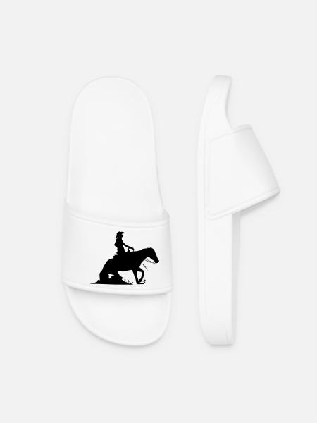 Equitation Western Equestre - Reining - Claquettes Femme - blanc