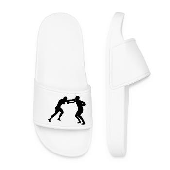 Combat de boxe - Claquettes Femme - blanc - Devant