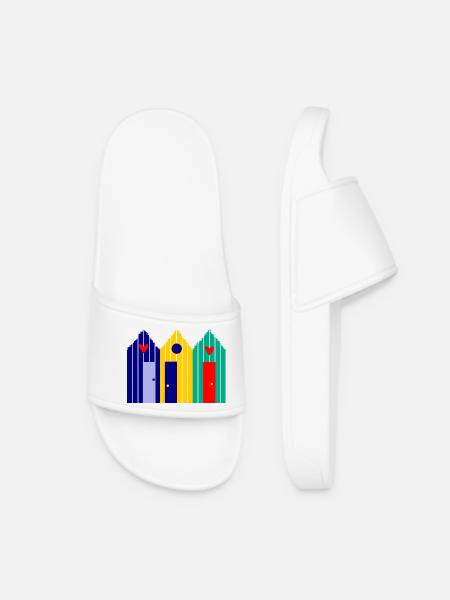 VACANCES. VIVE LES VACANCES. VACANCES. PLAGE. MER - Claquettes Femme - blanc