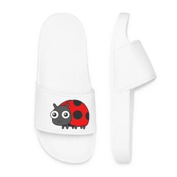 Scarabée porte-bonheur - Claquettes Femme - blanc - Devant