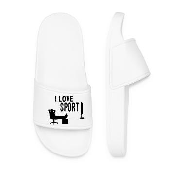 i love Sport | Vectorgraphic - Frauen Badelatschen - Weiß - Vorne