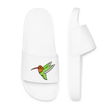 Un doux colibri - Claquettes Femme - blanc - Devant