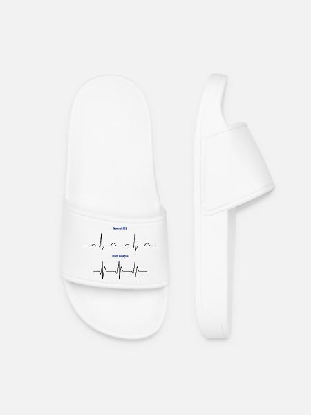 Normal ECG vs. Design ECGs - Women’s Pool Sliders - white