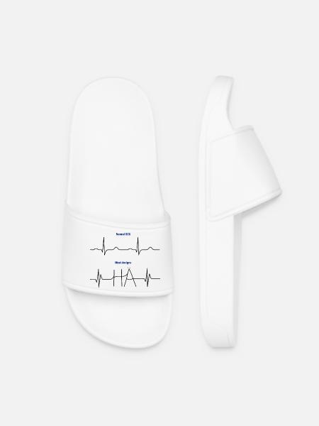 Électrocardiogramme (ECG) - Normal versus Hä? - Claquettes Femme - blanc