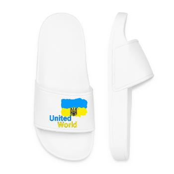 Monde Uni - Ukraine - Claquettes Femme - blanc - Devant