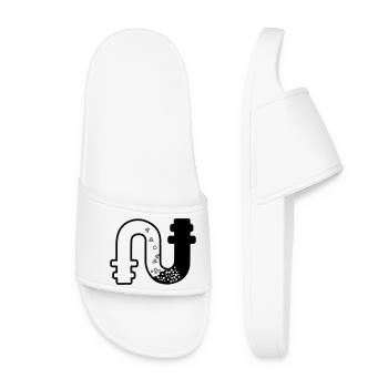 Transparent clogged sewage pipe gooseneck - Women’s Pool Sliders - white - Front