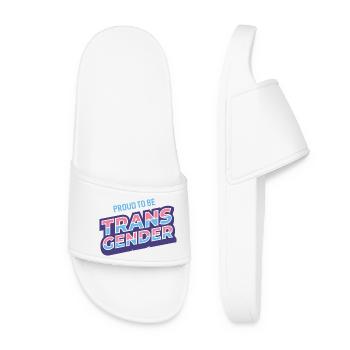 Mois de la fierté - Fiers d’être transgenres - Claquettes Femme - blanc - Devant
