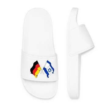 Drapeau de l’Allemagne et drapeau d’Israël - Claquettes Femme - blanc - Devant