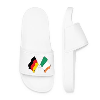 Flag of Germany and flag of Ireland - Women’s Pool Sliders - white - Front