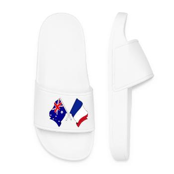 Drapeau de l’Australie et drapeau de la France - Claquettes Femme - blanc - Devant