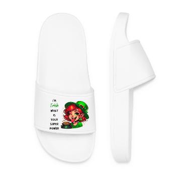 Je suis irlandais, quel est votre superpouvoir ? - Claquettes Femme - blanc - Devant