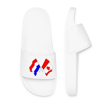 Drapeau des Pays-Bas et drapeau du Canada - Claquettes Femme - blanc - Devant