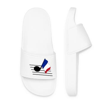 Flag music tone flag France - Women’s Pool Sliders - white - Front